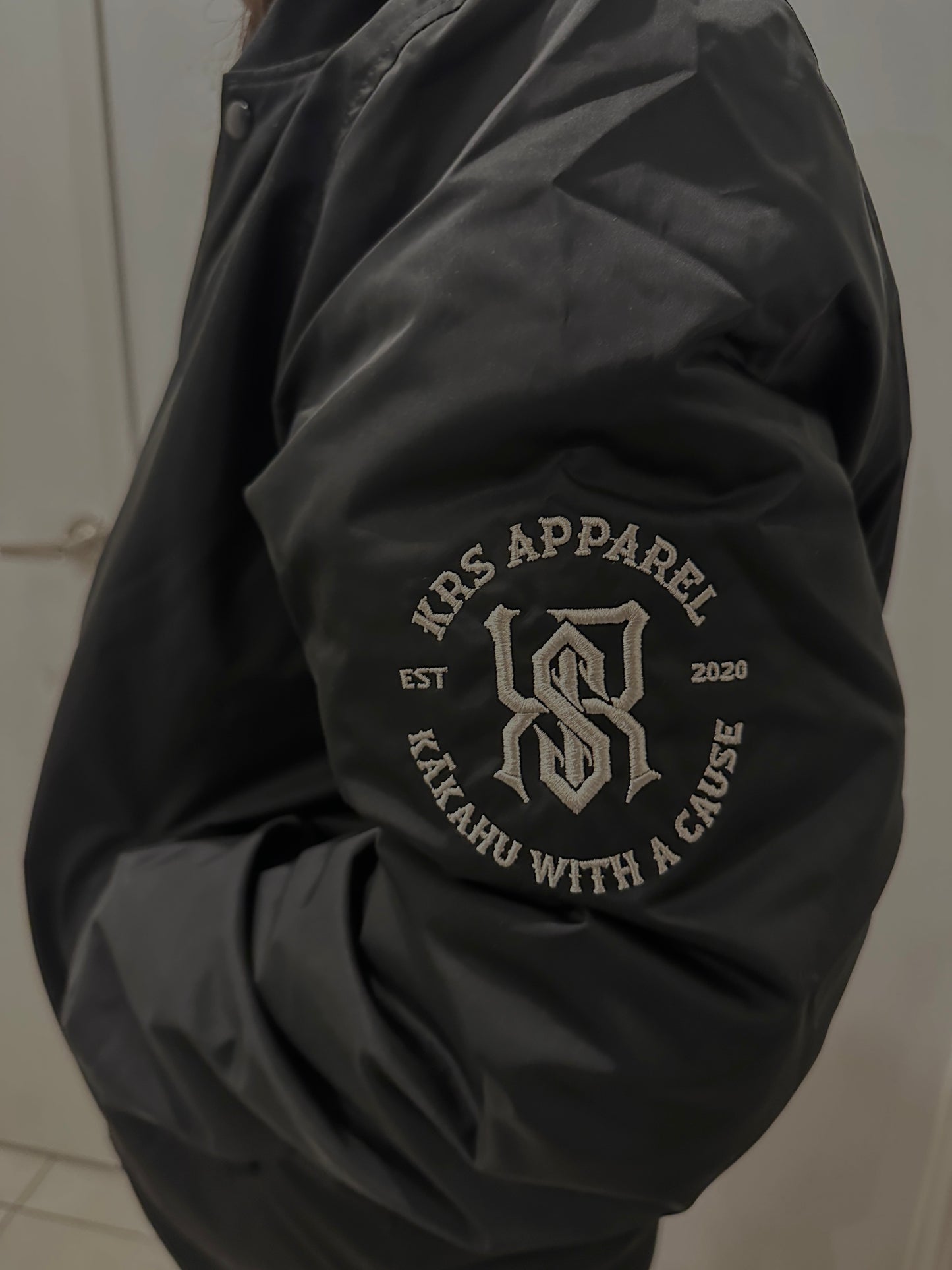 PRE-ORDER MĀORI ESSENTIALS CLUB - EMBROIDED BOMBER JACKET