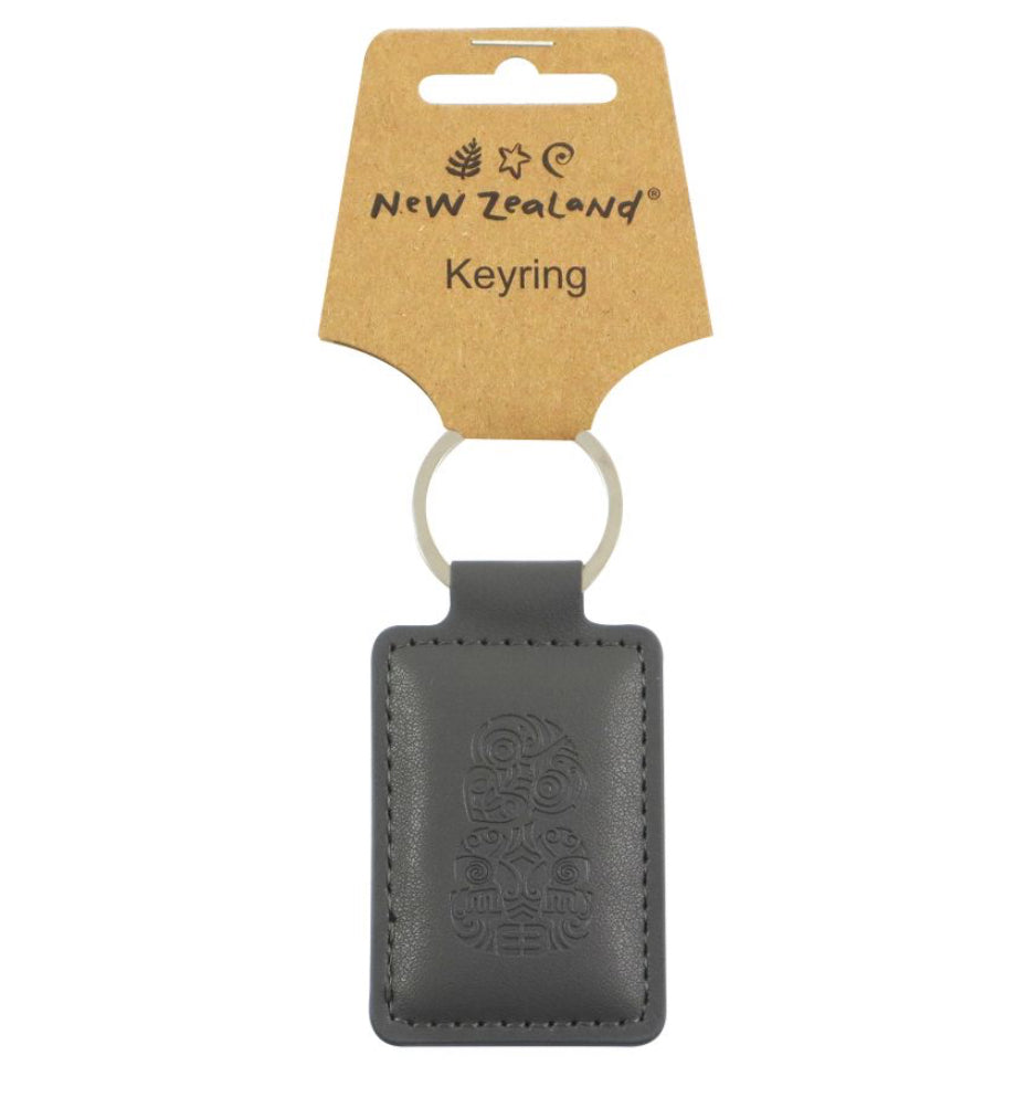 Keyring PU Leather NZ Tiki