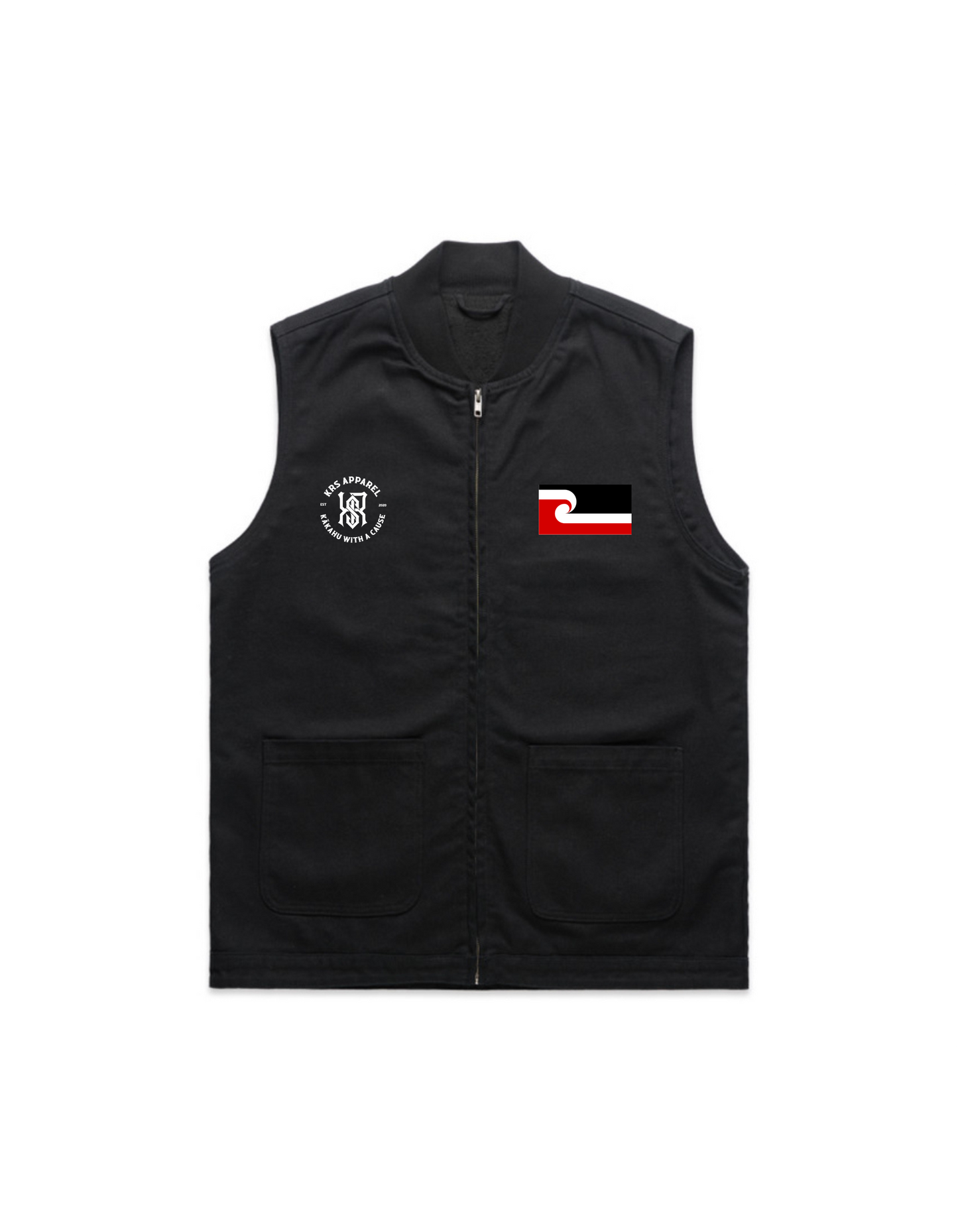 NEW PRE-ORDER TANGATA WHENUA - EMBROIDED HEAVY VEST 470GSM