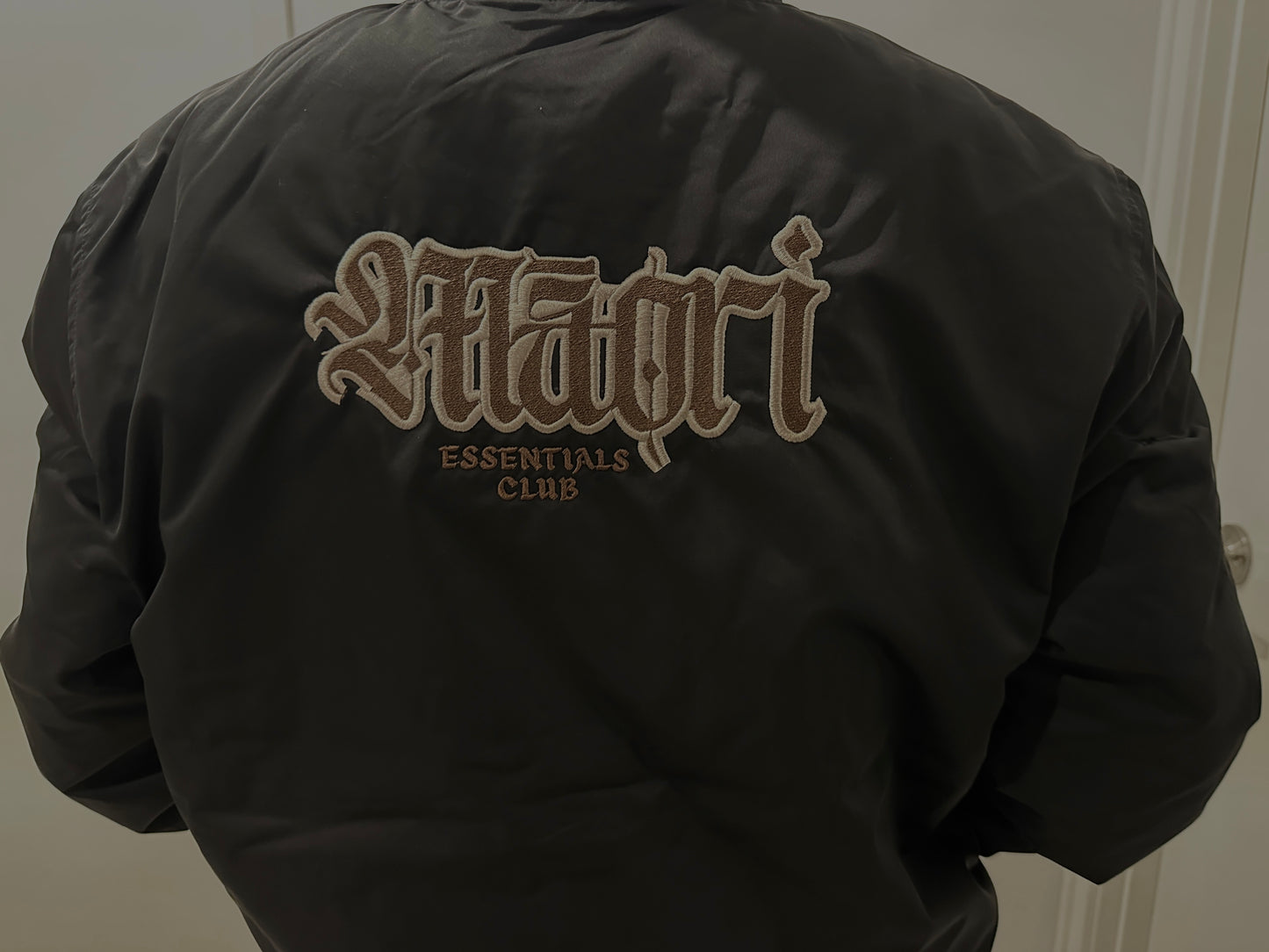 PRE-ORDER MĀORI ESSENTIALS CLUB - EMBROIDED BOMBER JACKET