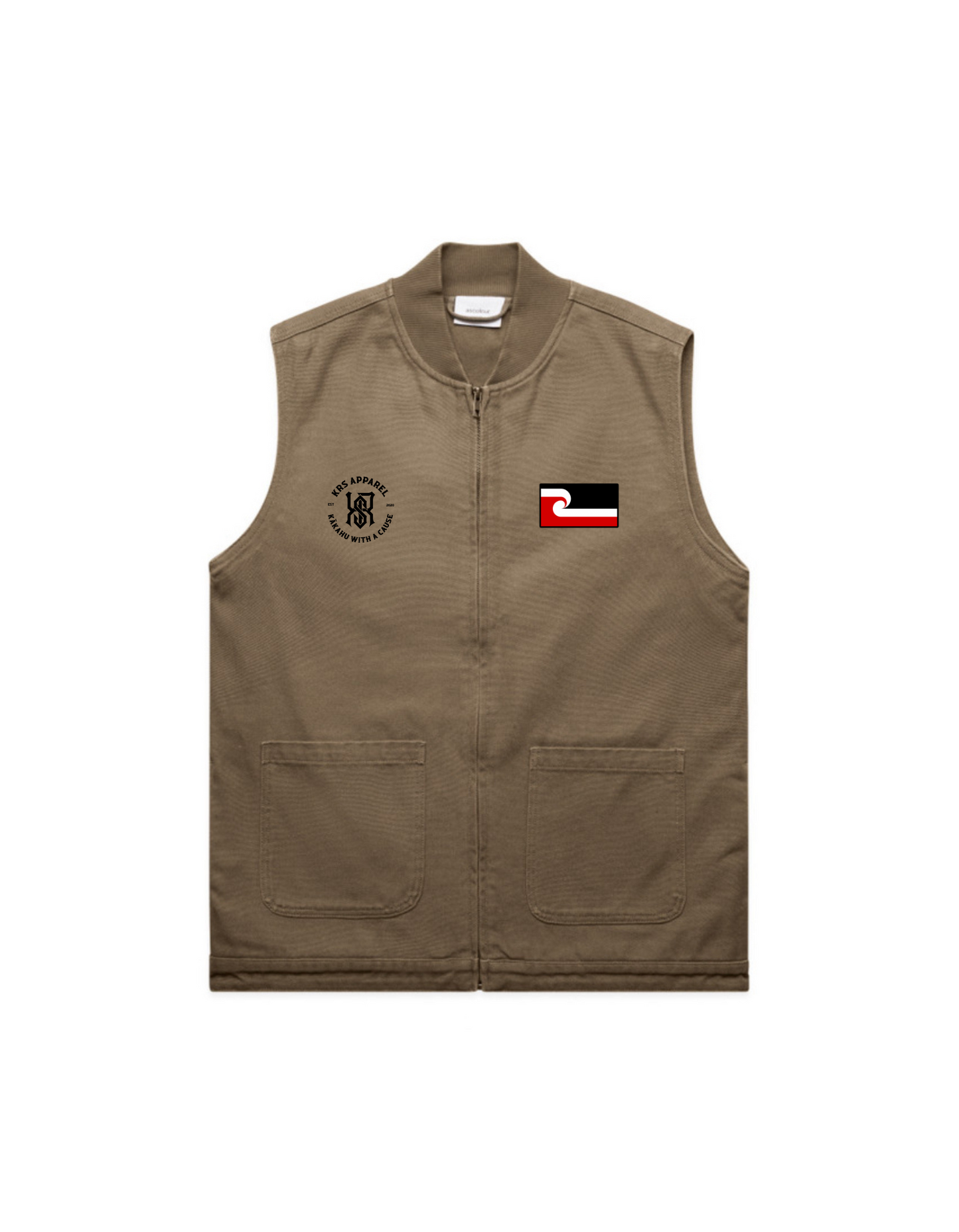 NEW PRE-ORDER TANGATA WHENUA - EMBROIDED HEAVY VEST 470GSM