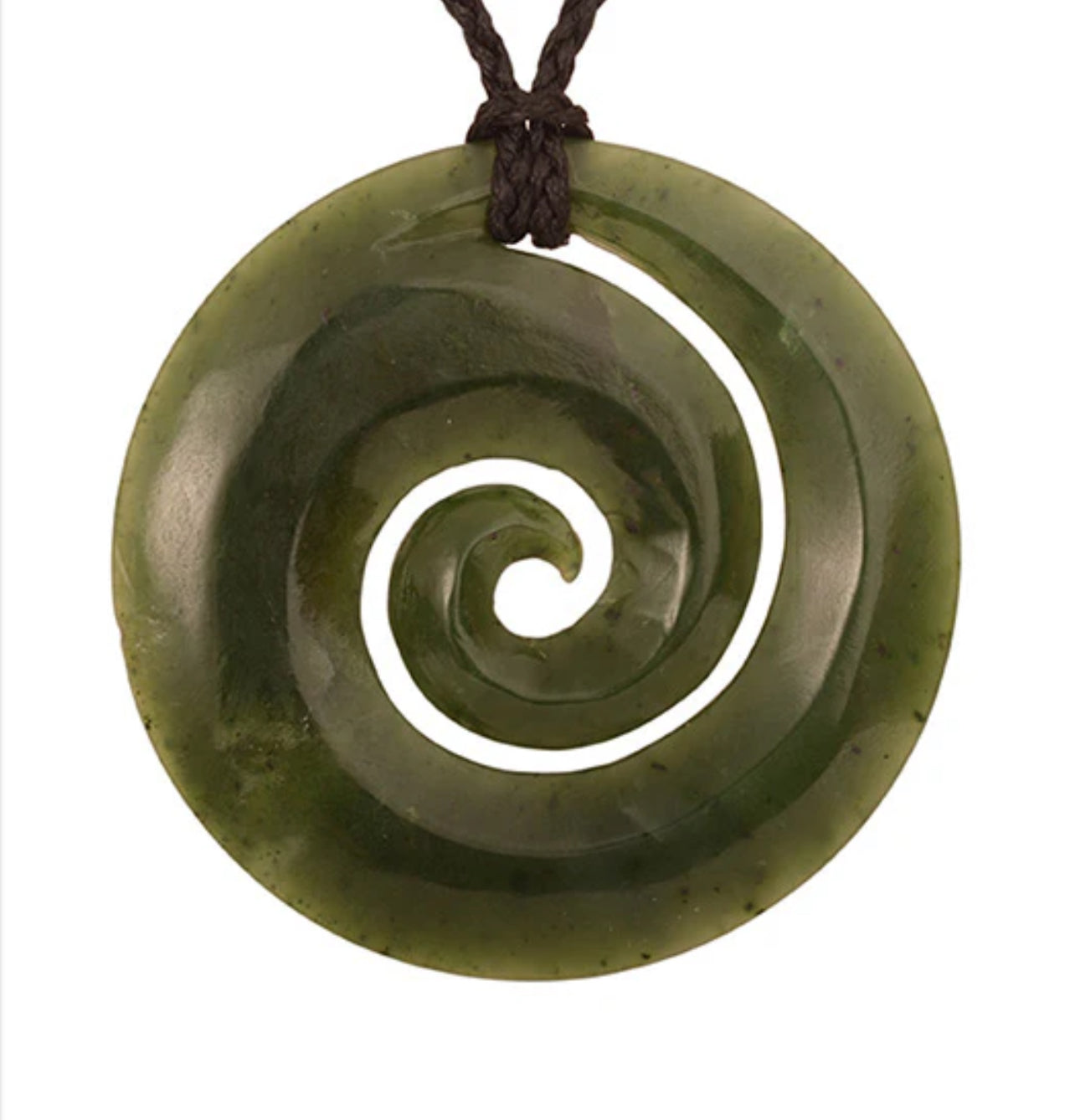 Greenstone Closed Koru Pendant