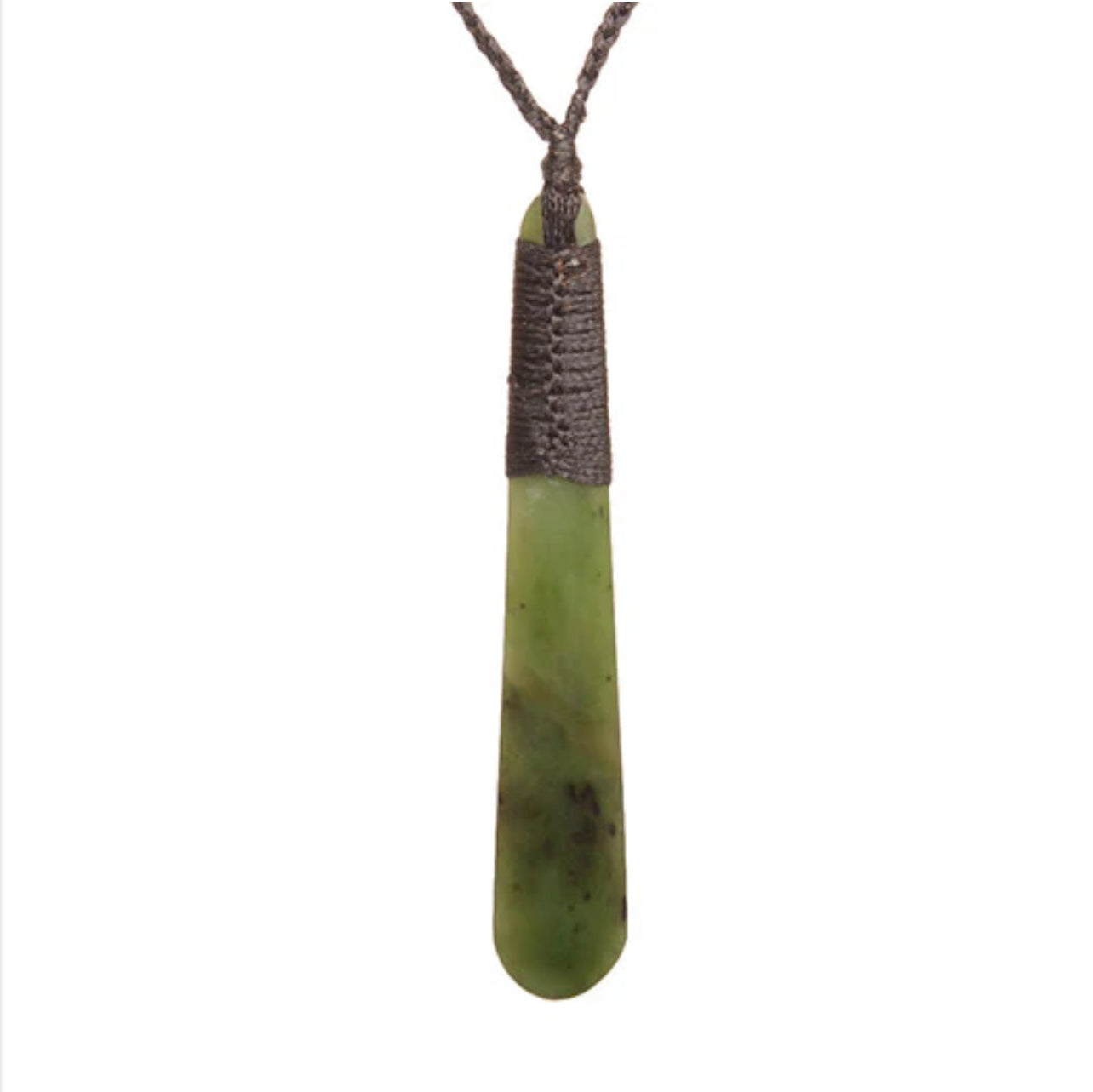 Greenstone Teardrop Pendant Necklace