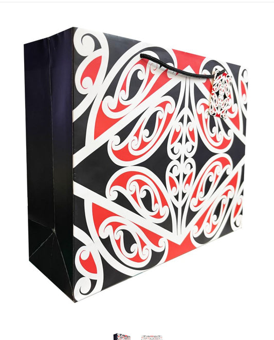 Gift Bag L NZ Māori Design 33cmW
