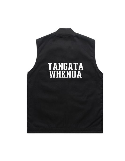 NEW PRE-ORDER TANGATA WHENUA - EMBROIDED HEAVY VEST 470GSM