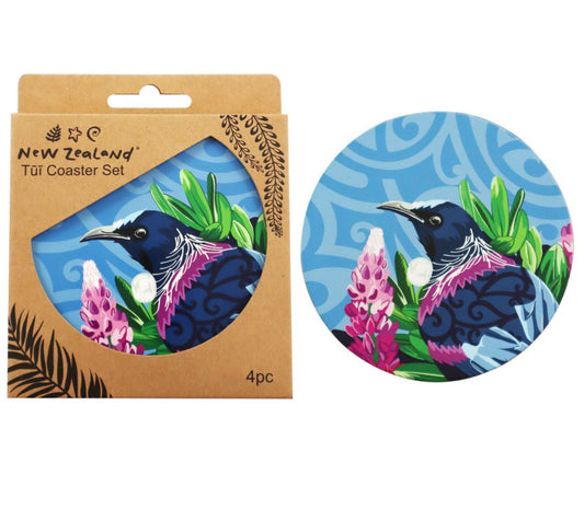 Coaster Set NZ Tui 4pc