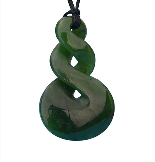 Greenstone Double Twist Pendant