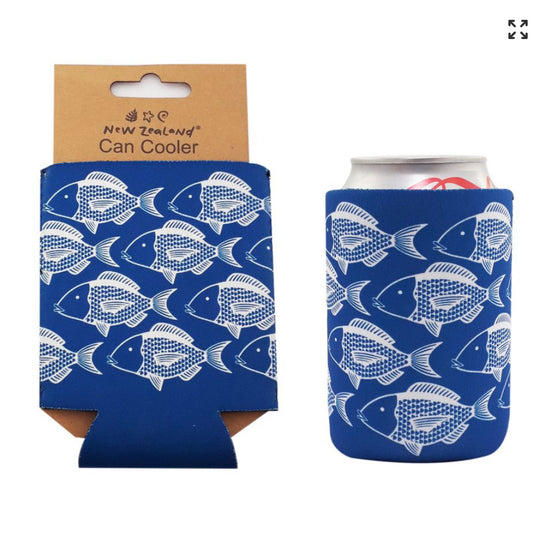 Can Cooler NZ Snapper White & Blue